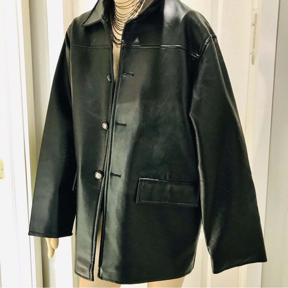 EMPORIO Italy BLACK Leather Jacket